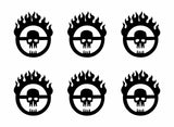 6 Mad Max Fury Road Skull Logo Vinyl Decals Car Window Laptop Phone 2" Stickers