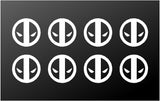8 Deadpool Kills Small 1" Vinyl Decals Phone Case Gun Mag Helmet Stickers Set