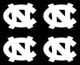 North Carolina Tar Heels Baseball Vinyl Decal Window cup set of 4 small Stickers