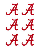 Alabama Crimson Football NFL Vinyl Decals Stickers small Set of 6