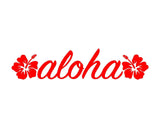 Aloha Hawaii Hibiscus Vinyl Decal Car Window Laptop Surf Sticker