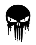 Dripping Melting Bloody Punisher Skull Vinyl Decal Car Window Laptop Sticker