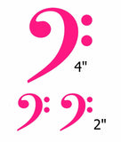 Bass Clef Symbol Vinyl Decals Laptop Phone Case Guitar Car Window Stickers Set