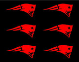 Small New England Vinyl Decals Phone Helmet Small Stickers Patriots Set of 6