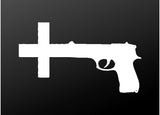 Nine Inch Nails NIN Gun Cross Logo Car Laptop Guitar Vinyl Decal Sticker