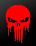Dripping Melting Bloody Punisher Skull Vinyl Decal Car Window Laptop Sticker