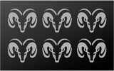 Dodge Ram Logo Car Symbol Vinyl Decals Phone Laptop Small 1.5" Stickers Set of 6