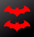 Batman Symbol Vinyl Decals Car Window Bike Laptop Stickers Set of 2