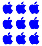 Small Apple logo Vinyl Decals Phone Laptop Small Stickers Apple Set of 9
