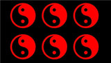 small Yin Yang Symbol Vinyl Decals Phone set of 6 Yin Yang sign Stickers sheet
