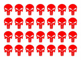 The Punisher Small 1.5", 2",3"  Skull Vinyl Decals Phone Helmet Stickers Sheet
