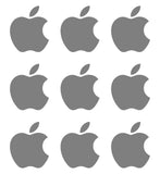 Small Apple logo Vinyl Decals Phone Laptop Small Stickers Apple Set of 9