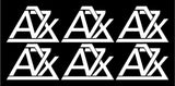 Set of 6 small Avenged Sevenfold Logo Vinyl Decal Laptop A7X phone Sticker