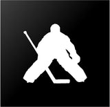 Hockey Player Goalie Silhouette Vinyl Decal Car Window Laptop Sticker
