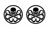 2 Hydra Marvel Symbol Vinyl Decals Car Window Laptop Stickers