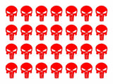 The Punisher Small 1" Skull Vinyl Decals Phone Laptop Gun Helmet Stickers Sheet