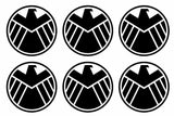 6 SHIELD Marvel's Agents of S.H.I.E.L.D. Vinyl Decals 2.5" Stickers