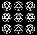 small Him Heartagram Sticker Decal Music Band Laptop Phone Stickers Sheet of 9