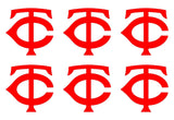 Minnesota Twins MLB symbol Vinyl Decal Cup Window set of 6 small Stickers