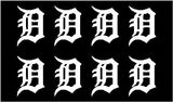 Detroit Tigers team Vinyl Decals Phone Detroit Tigers Small Stickers Set of 8