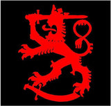 Coat Of Arms Finland Lion Vinyl Decal  Car Window Laptop Finnish Sticker