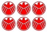 6 SHIELD Marvel's Agents of S.H.I.E.L.D. Vinyl Decals 2.5" Stickers
