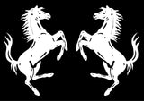 2 High Detail Ferrari Horse Prancing Horse Vinyl Decals Car Body Window Stickers