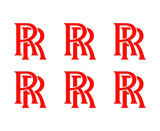 Rolls Royce Logo Vinyl Decals Phone Laptop Dash Small 2" Stickers Set of 6