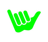 Hang Loose Vinyl Decal Shaka Symbol Hawaii Aloha Surf Car Window Laptop Sticker