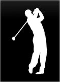 Golf Player Vinyl Decal Car Window Laptop Golfer Sticker