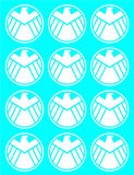 SHIELD Marvel's Agents of S.H.I.E.L.D. Set of 12 Vinyl Decals Stickers 1.5"