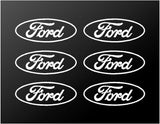 Ford Logo Vinyl Decals Stickers Set of 6