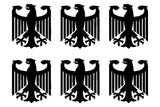 Small German Eagle set of 6 Vinyl Decals Phone German Eagle Stickers Sheet