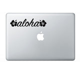 Aloha Hawaii Hibiscus Vinyl Decal Car Window Laptop Surf Sticker