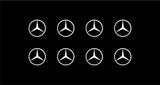 Mercedes Logo Vinyl Decals Phone Dashboard Mirror Laptop Small 1.5" Stickers