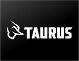 Taurus  Firearms Pistol Revolver Logo Vinyl Decal Car Window Gun Case Sticker