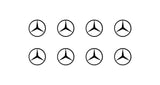 Mercedes Logo Vinyl Decals Phone Dashboard Mirror Laptop Small 1.5" Stickers