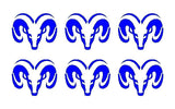 Dodge Ram Logo Car Symbol Vinyl Decals Phone Laptop Small 1.5" Stickers Set of 6
