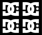 DC SHOES Logo Vinyl Decal Laptop Car Window small set of 4 small Stickers