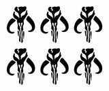 6 Mandalorian Vinyl Decals Star Wars Mythosaur Bantha Skull 2" Stickers