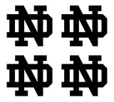 Small Notre Dame Fighting Irish Baseball Vinyl Decal Window set of 4 Stickers