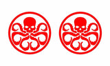 2 Hydra Marvel Symbol Vinyl Decals Car Window Laptop Stickers