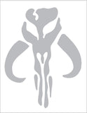 Mandalorian Vinyl Decal Star Wars Mythosaur Skull Car Window Laptop Sticker