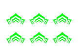 Warframe Logo Vinyl Decals Set PS4 Controller Phone 1" Stickers