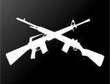 Crossed Guns Rifle Shotgun Vinyl Decal Car Truck Window Laptop Gun Sticker