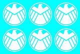6 SHIELD Marvel's Agents of S.H.I.E.L.D. Vinyl Decals 2.5" Stickers