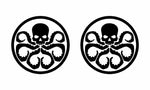 2 Hydra Marvel Symbol Vinyl Decals Car Window Laptop Stickers