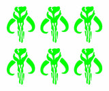 6 Mandalorian Vinyl Decals Star Wars Mythosaur Bantha Skull 2" Stickers