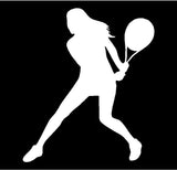 Lady Tennis player Vinyl Decal Woman Tennis Player Car Window Laptop Sticker