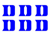 Duke Blue Devils Vinyl Decals cup phone small Stickers Set of 6